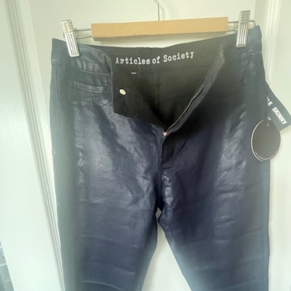 Articles Of Society Metallic Skinny Jeans